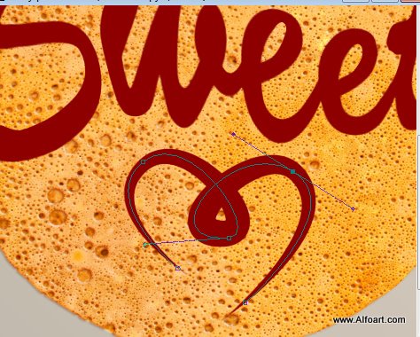 Honey leaking effect on the delicious pancake. Honey, sweet text effect, honey drops, realistic honey effect liquid honey, thin russian pancake.